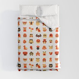 The Boys Are Back In Town Duvet Cover