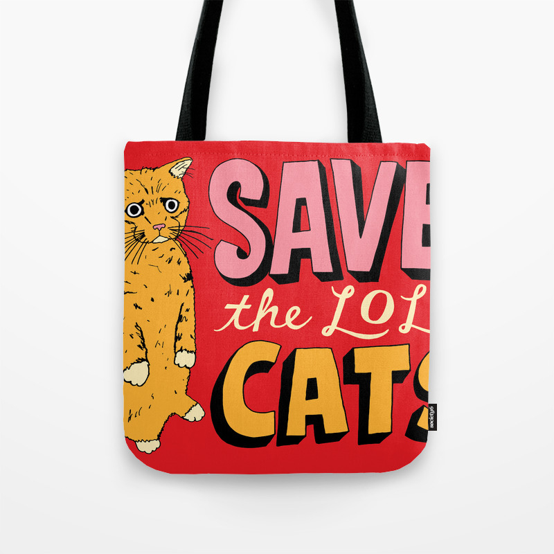 Sav On Bags >> Save The Lol Cats Tote Bag Sav On Bags >> Save The Lol Cats Tote Bag