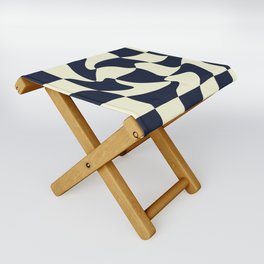 Vintage Checkers Folding Stool