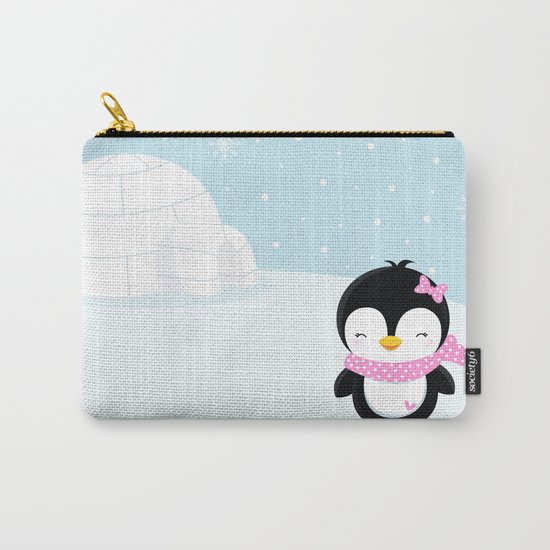 Cute penguin girl Carry-All Pouch