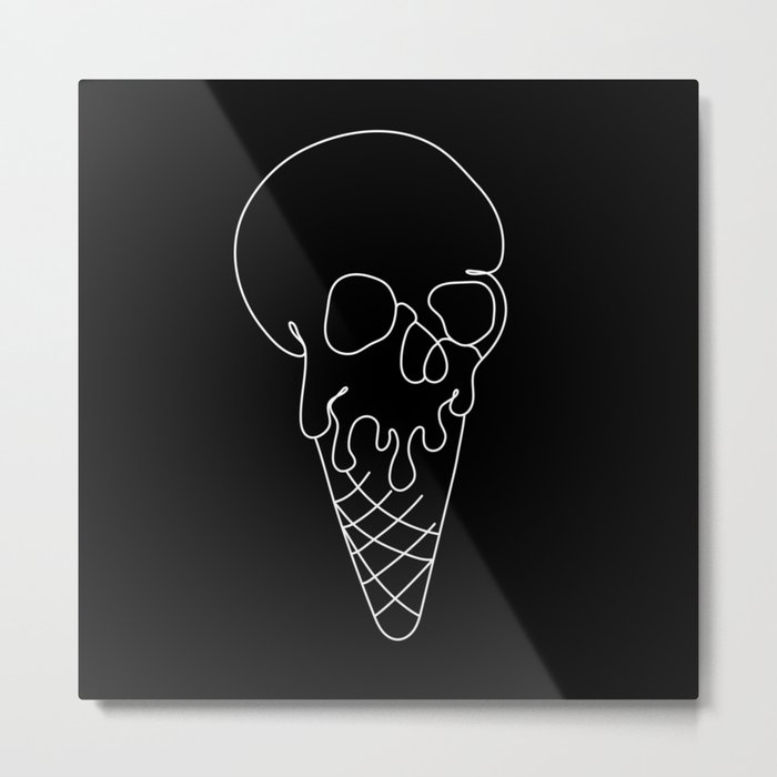 Skull Cone Metal Print