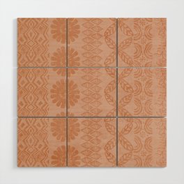 Vintaged hawaiian print coral pattern Wood Wall Art