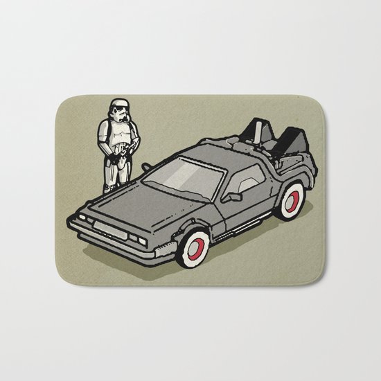 Stormtrooper and his Delorean Bath Mat