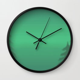 green trees Wall Clock