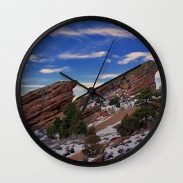 Red Rocks Sunrise Wall Clock