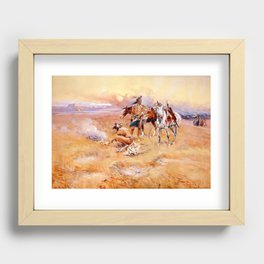 “Blackfeet Burning Crow Buffalo Range” Recessed Framed Print