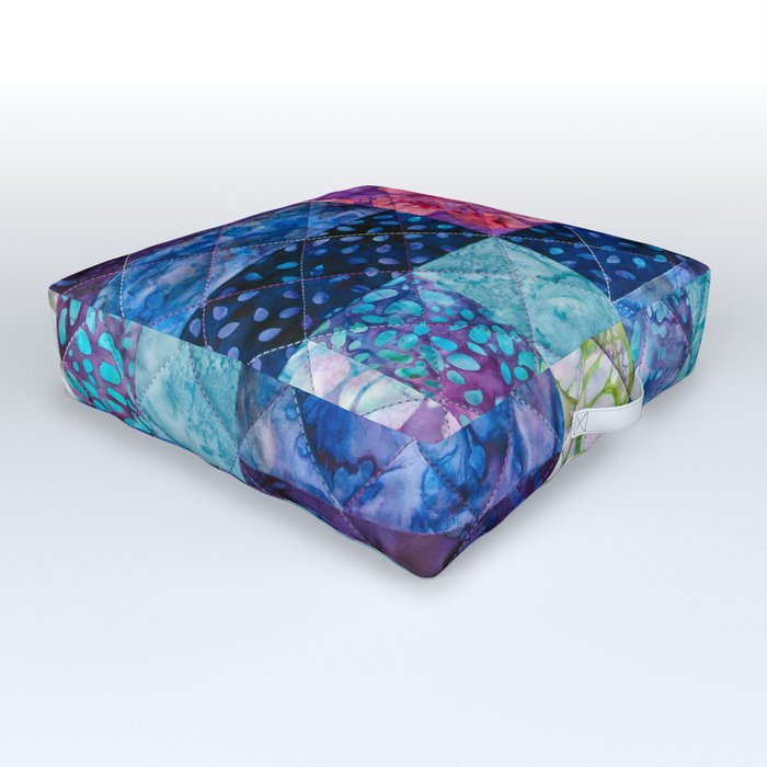 Blue & Purple Outdoor Floor Cushion