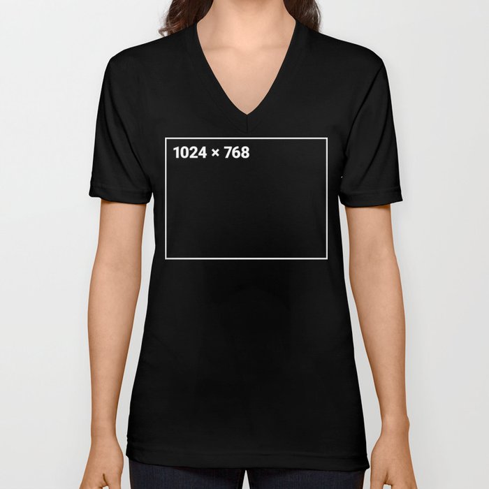 1024 x 768 white frame V Neck T Shirt