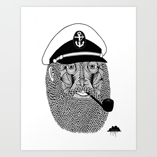 Captain Monkey Pants Of The Sea Art Print