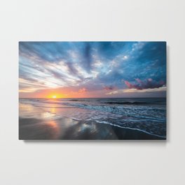 Daybreak at Hilton Head - Sunrise Along Beach at Hilton Head Island in South Carolina Metal Print
