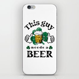 This guy needs a beer iPhone Skin