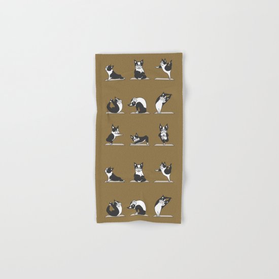 Boston Terriers Yoga Hand & Bath Towel