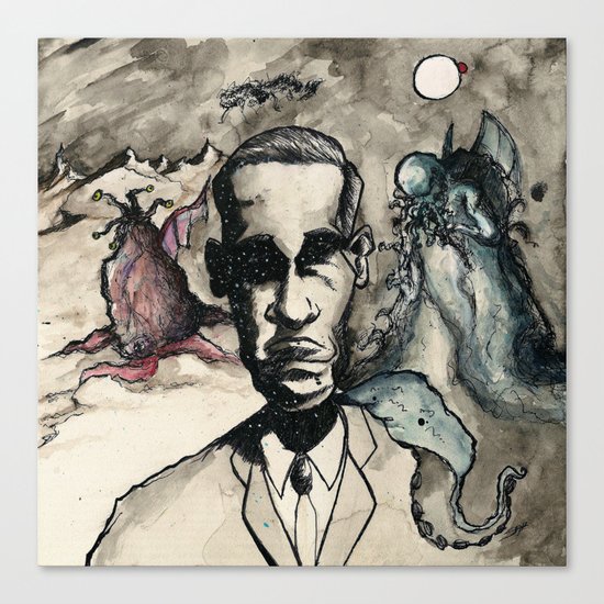 HP Lovecraft: Master of Strange Canvas Print