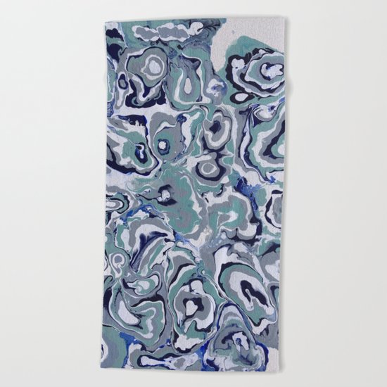 Oysters abstract Beach Towel
