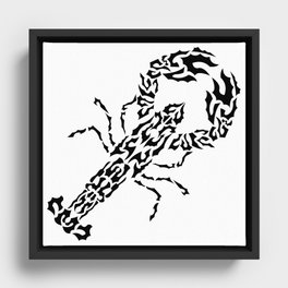Lobster in shapes Framed Canvas