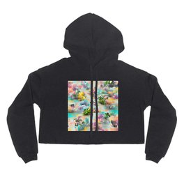 Tropical Garden of Pastels - Abstract AI Pattern Hoody