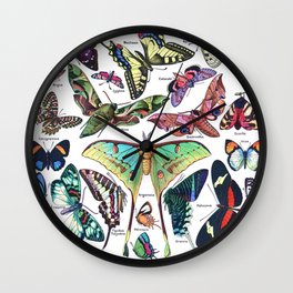 Adolphe Millot "Butterflies" 3. Wall Clock