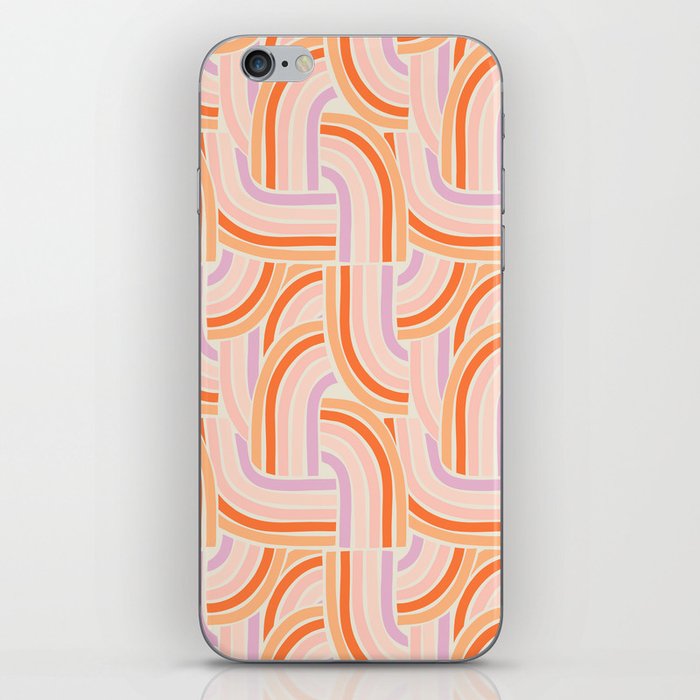 Rainbow Slide in Pink Orange and Lilac iPhone Skin