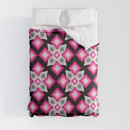 Geometric Diamond Floral Pattern Comforter