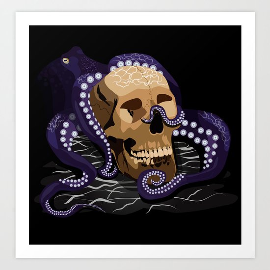 Octo Skull Art Print