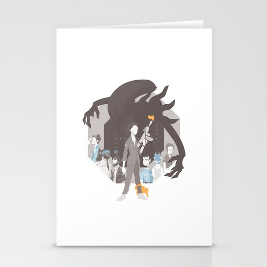 Alien Stationery Cards