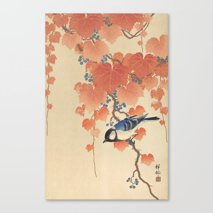 Ohara Koson - Japanese Bird Blockprint Canvas Print