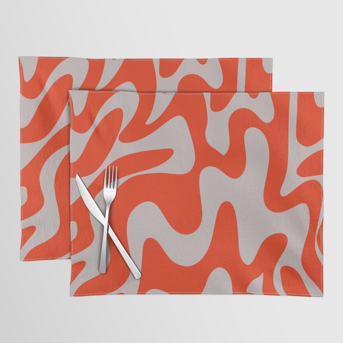 27 Abstract Liquid Swirly Shapes 220725 Valourine Digital Design Placemat