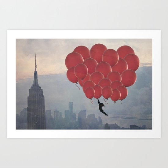 Floating over the City Art Print