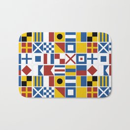Nautical Flags Badematte