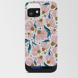 Pink florals iPhone Card Case