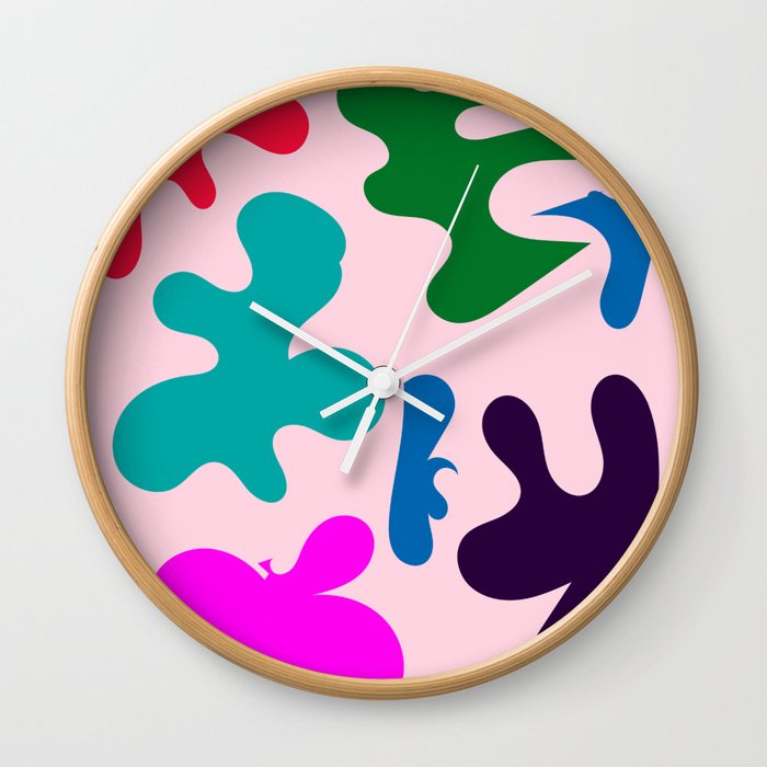 10 Henri Matisse Inspired 220527 Abstract Shapes Organic Valourine Original Wall Clock