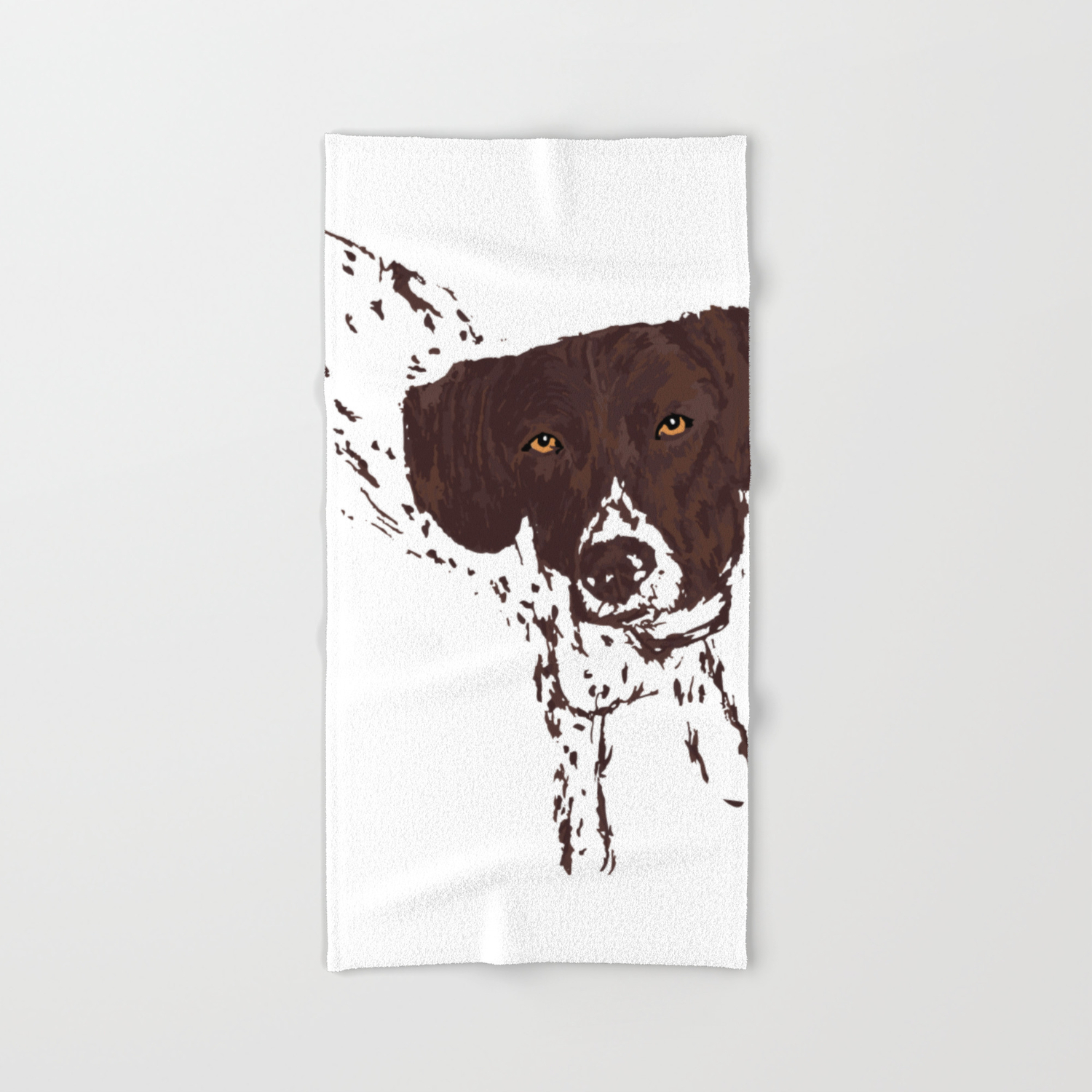 German Shorthaired Pointer Hand Bath Towel By Suiteliketee