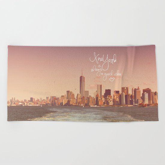 NEW YORK NEW YORK Beach Towel