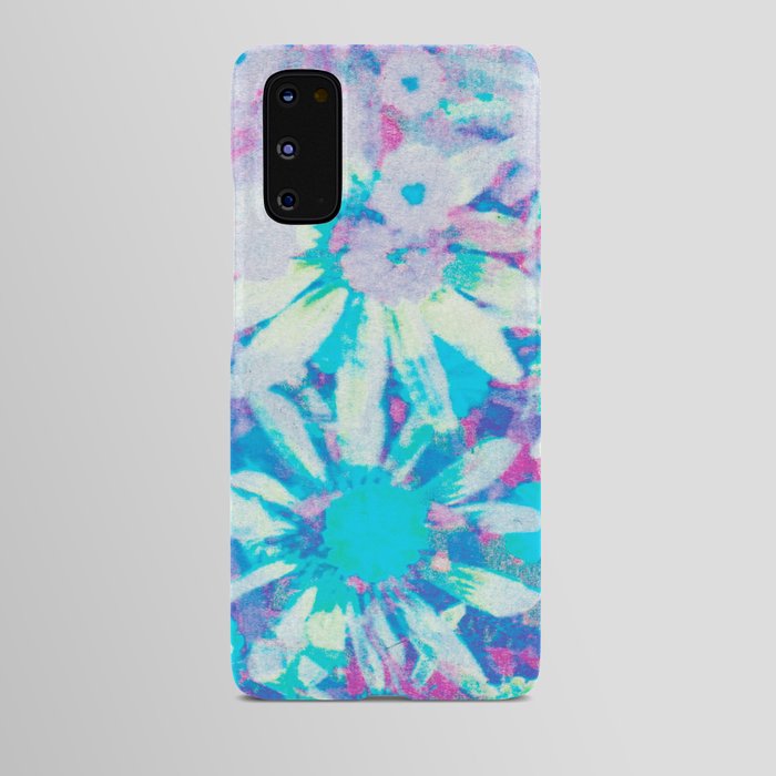 far out! floral tie dye Android Case