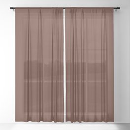 Peaty Brown Sheer Curtain