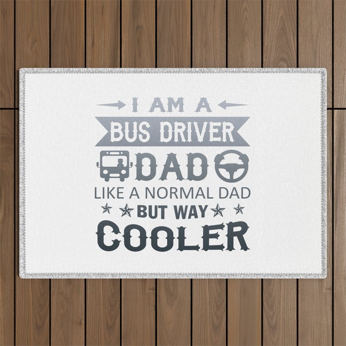 Bus Driver Dad Outdoor Rug