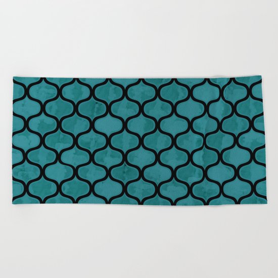 Watercolor Lovely Pattern VVXIV Beach Towel