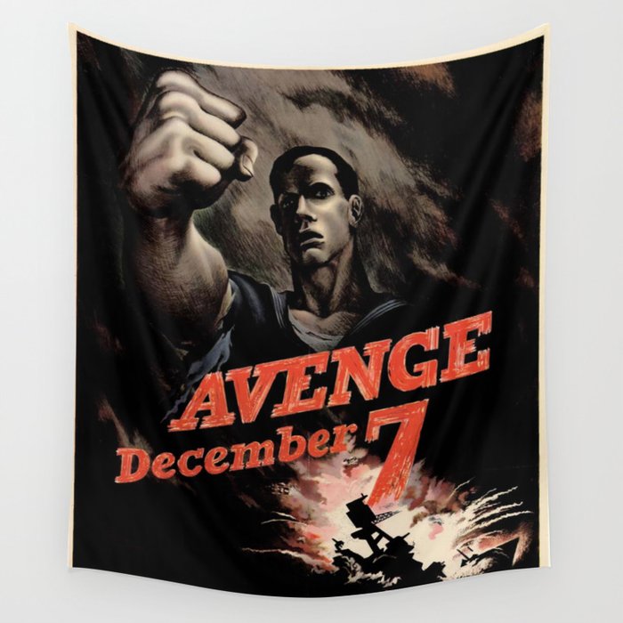 Vintage poster - Pearl Harbor Wall Tapestry