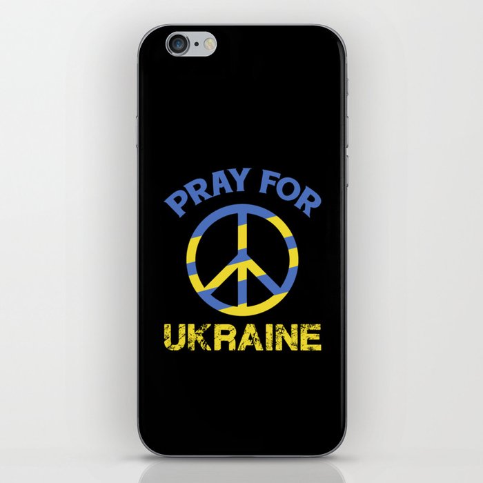 Pray For Ukraine Peace Sign iPhone Skin