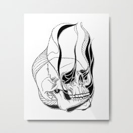 Soul Sucking Skull Metal Print | Pattern, Drawing, Ink Pen, Skulldrawing, Dotwork, Street Art, Black And White, Pop Art, Skullpattern, Digital 