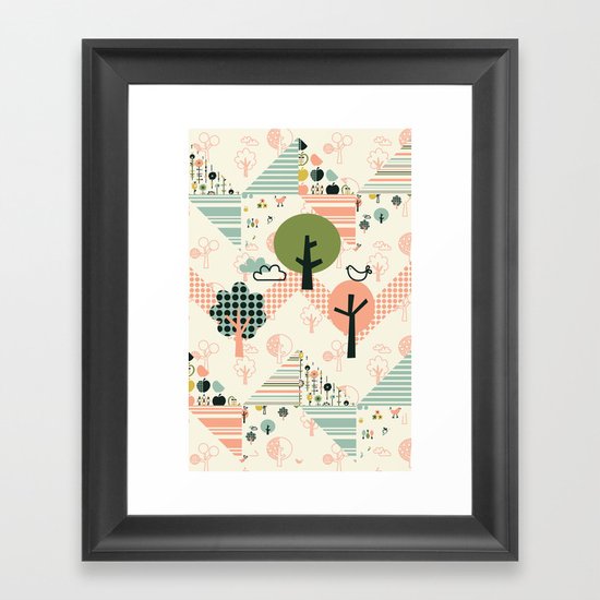 Apple Orchard Zig Zag Framed Art Print
