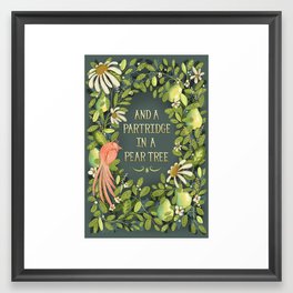 Partridge in a Pear Tree Framed Art Print
