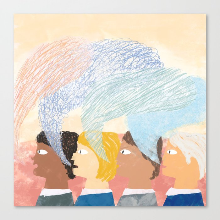Talking Heads Canvas Print By Nushaashjaee Society6