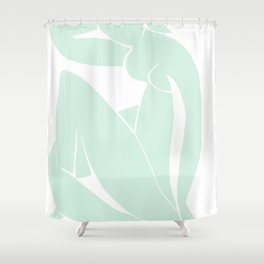 The Blue Nude in Mint by Henri Matisse Shower Curtain