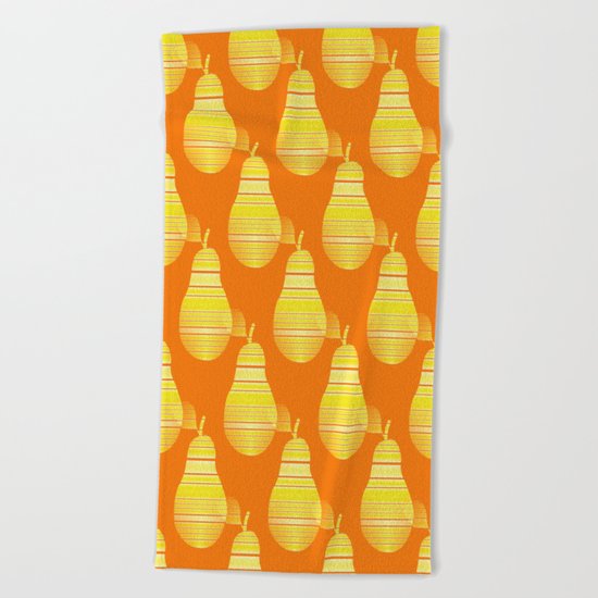 Yellow And Orange Pears Beach Towel