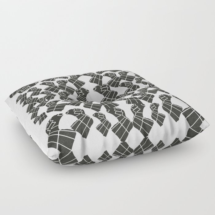 Black and White Pattern Floor Pillow