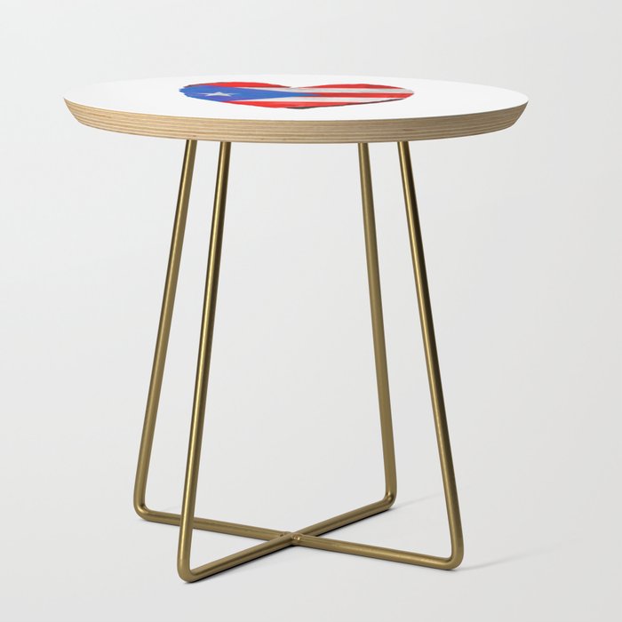 I Love Puerto Rico - Puerto Rican Flag Art Side Table