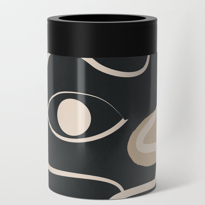 Abstract Face Line Art 12 Can Cooler