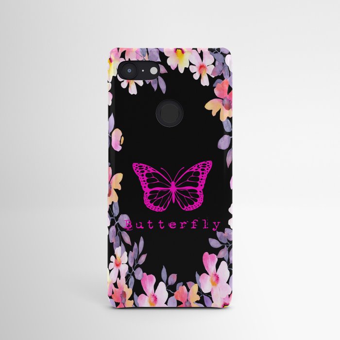 Pink butterfly Android Case