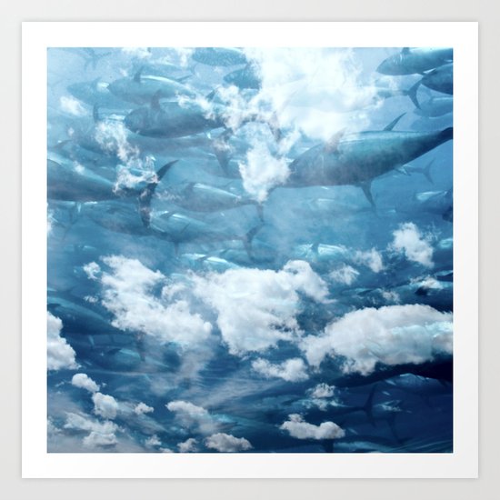 Tuna skies Art Print
